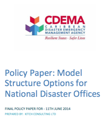 Final Policy Paper: Model Structure Options for National Disaster Offices  